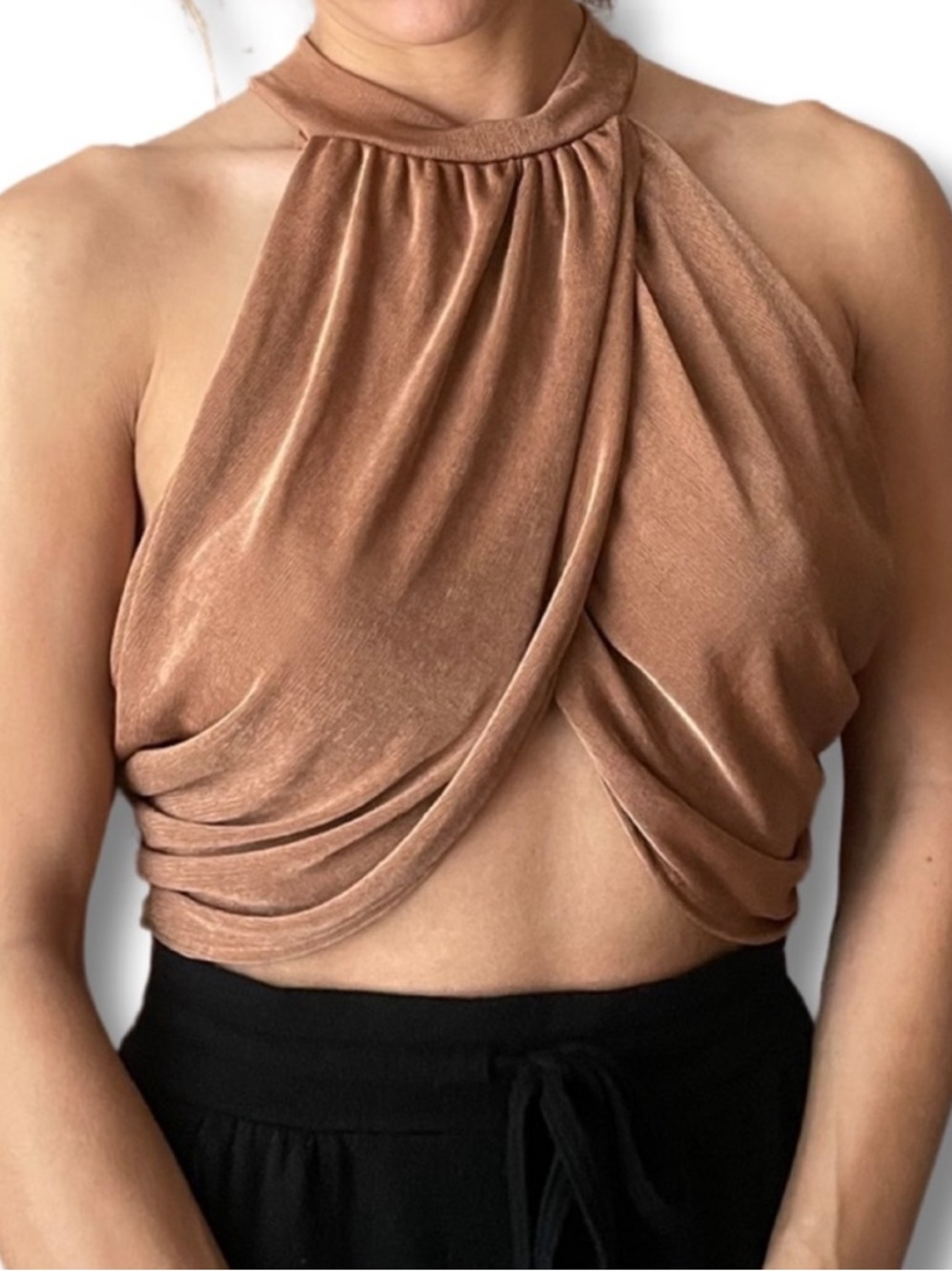 12th Tribe Brown Crop Top